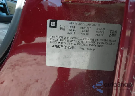 2014 Cadillac Ats Premium из США, поврежденный, VIN 1G6AE5S38E0186973